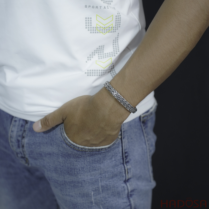 Lắc tay bạc nam đẹp