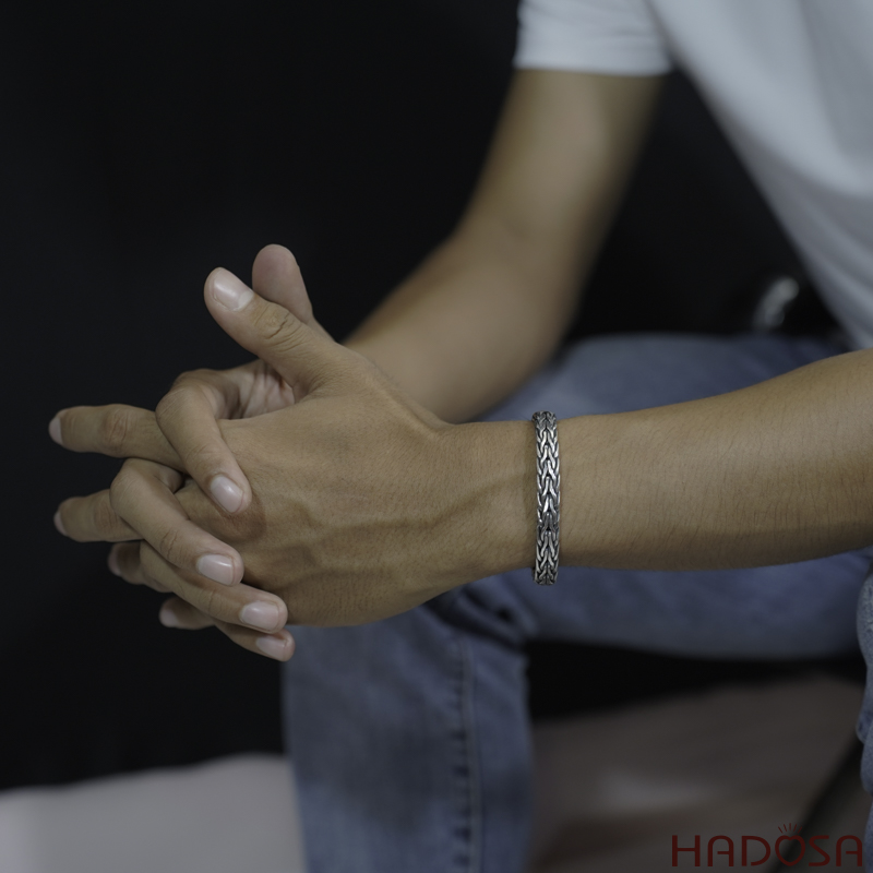 Lắc tay bạc nam đẹp