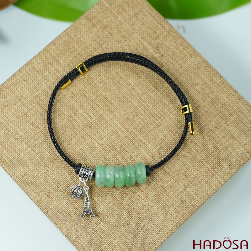 Vòng ngũ điếu cẩm thạch mix tháp Eiffel