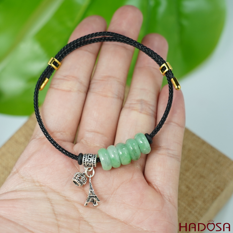 Vòng ngũ điếu cẩm thạch mix tháp Eiffel