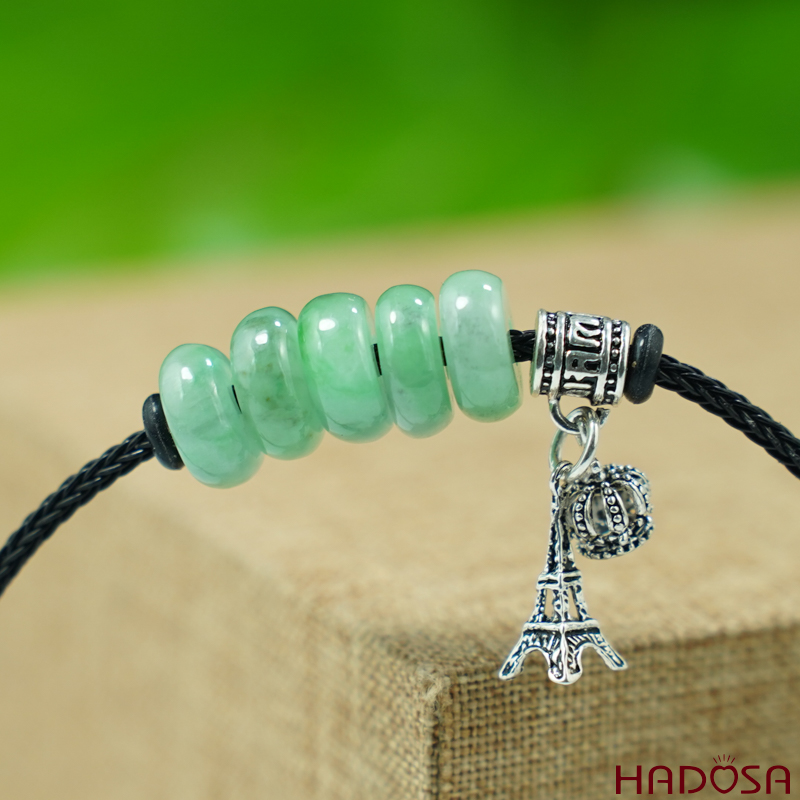 Vòng ngũ điếu cẩm thạch mix tháp Eiffel