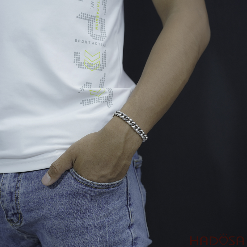 Mẫu lắc tay bạc nam đẹp