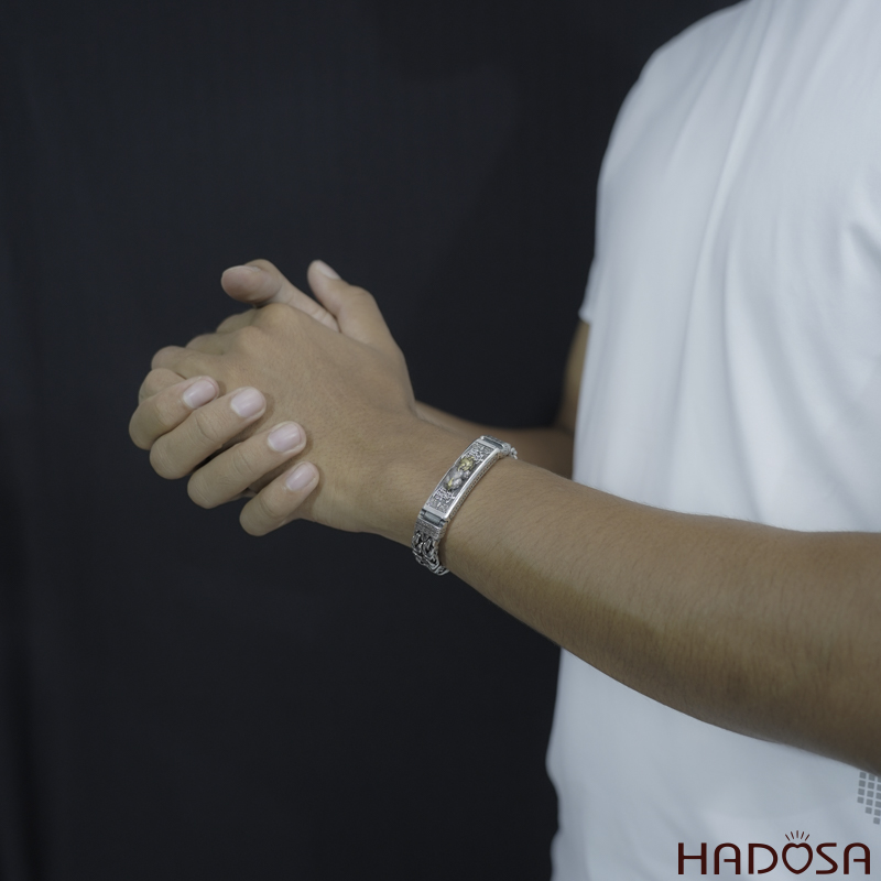 Vòng bạc tay nam Tỳ Hưu Tài Lộc