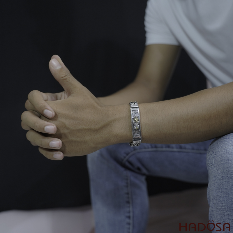 Vòng bạc tay nam Tỳ Hưu Tài Lộc