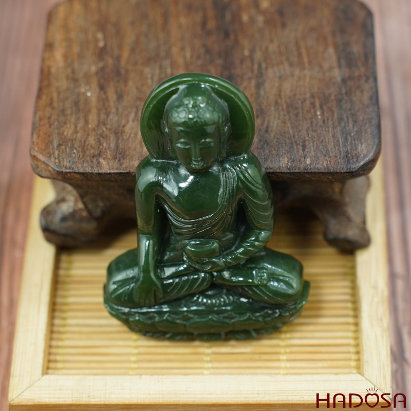 Mặt Ngọc Bích Phật Thích Ca cao cấp 42*56*10mm
