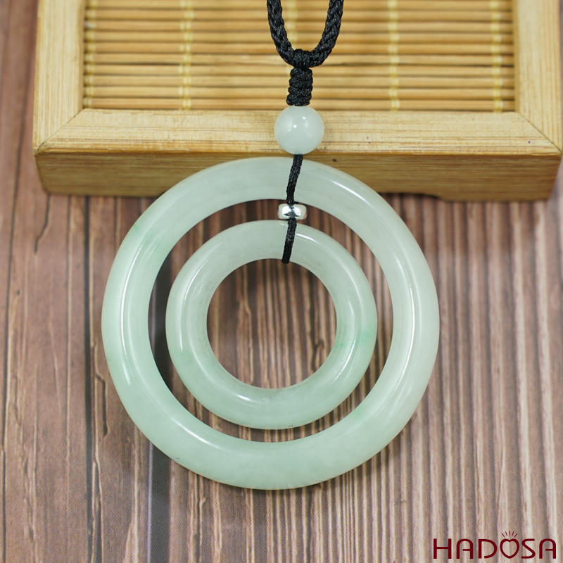 Mặt cẩm thạch song phúc trắng lý 47mm