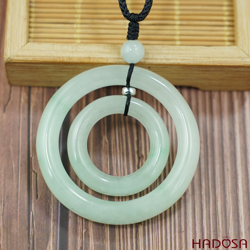 Mặt cẩm thạch song phúc trắng lý 47mm