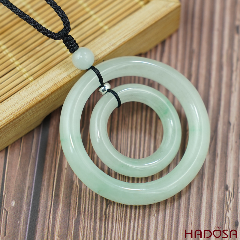 Mặt cẩm thạch song phúc trắng lý 47mm