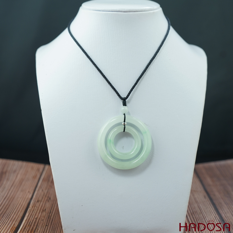 Mặt cẩm thạch song phúc trắng lý 47mm