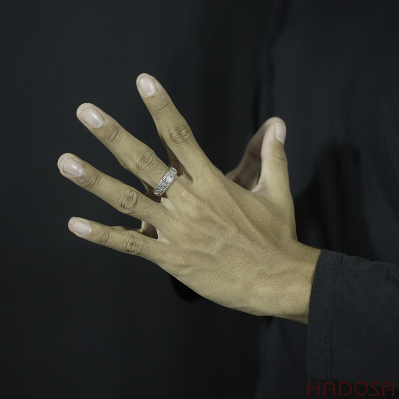 Nhẫn bạc 925 nam Om mani padme hum