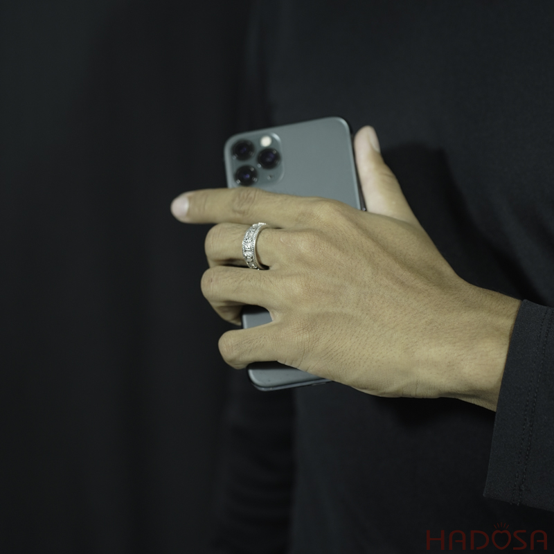 Nhẫn bạc 925 nam Om mani padme hum