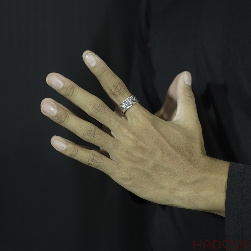 Nhẫn bông Sen bạc Thái