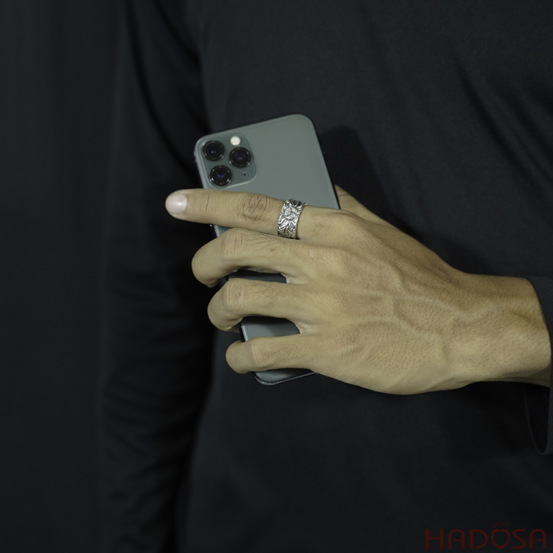 Nhẫn bông Sen bạc Thái