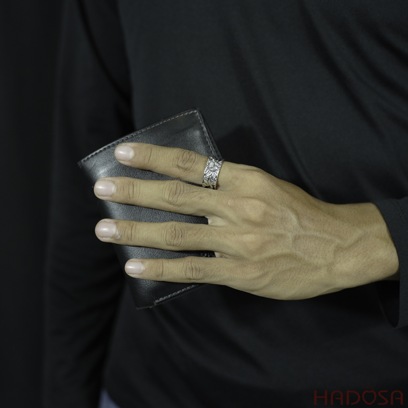 Nhẫn bông Sen bạc Thái