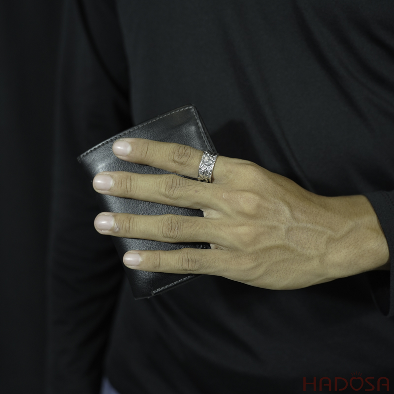 Nhẫn bông Sen bạc Thái