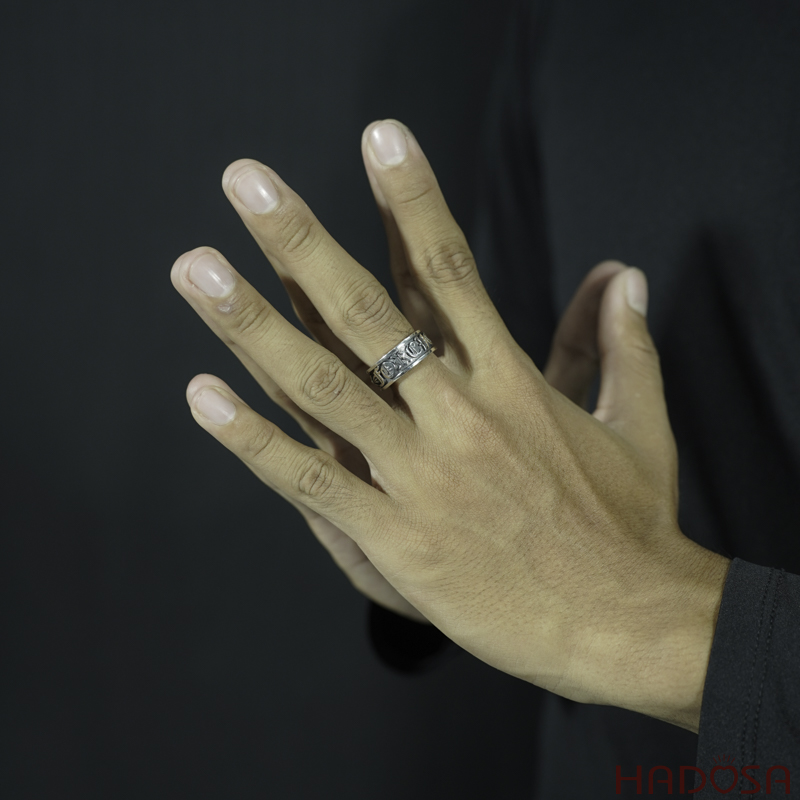 Nhẫn bạc Thái Chorme Hearts