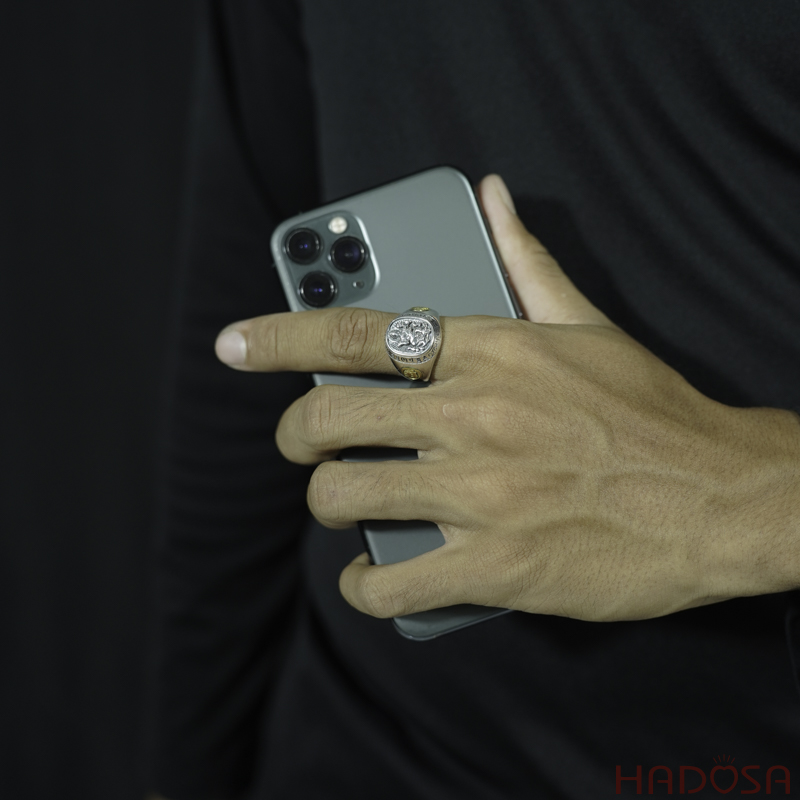 Nhẫn bạc Thái Phật bản mệnh Phổ Hiền (Thìn, Tỵ)