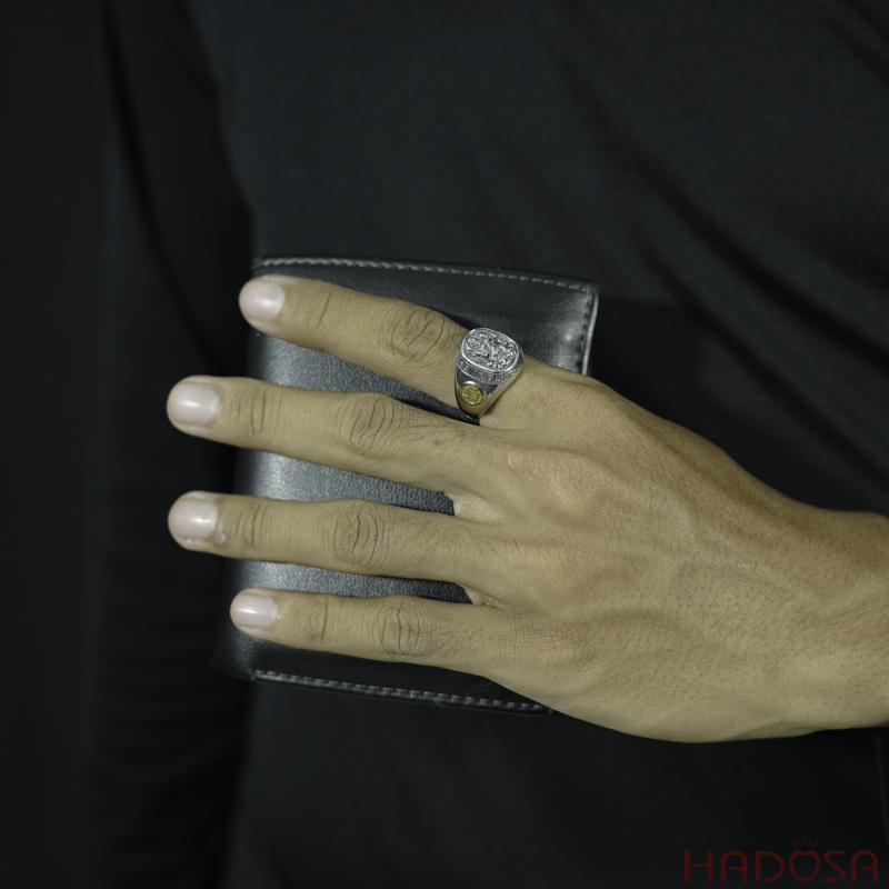 Nhẫn bạc Thái Phật bản mệnh Phổ Hiền (Thìn, Tỵ)