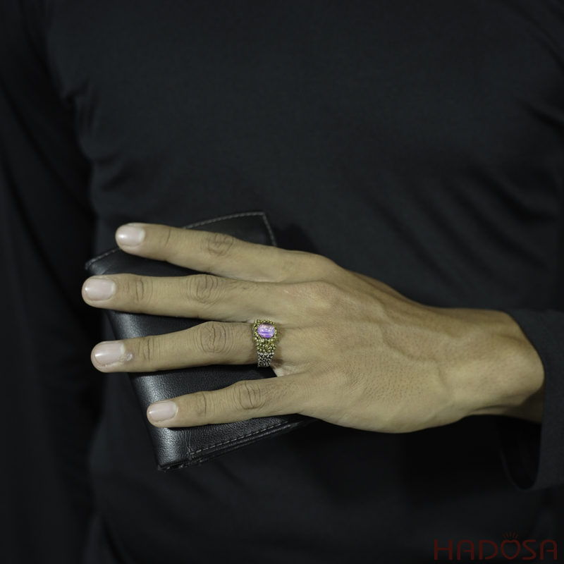 Nhẫn nam bạc Thái mắt Rồng