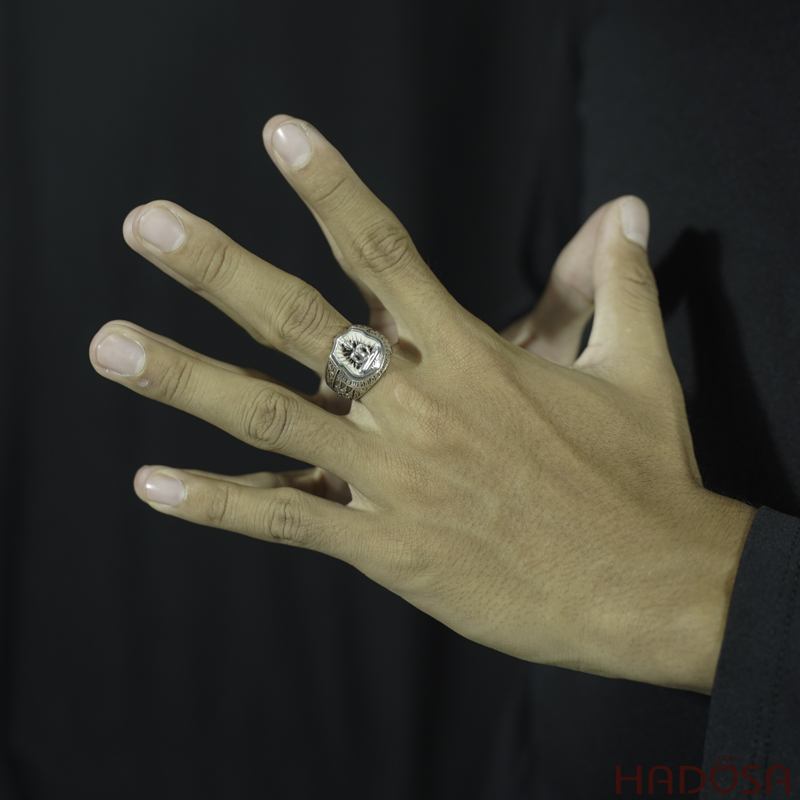 Nhẫn Phật tổ bạc Thái