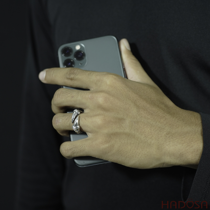 Nhẫn bạc nam móng Rồng