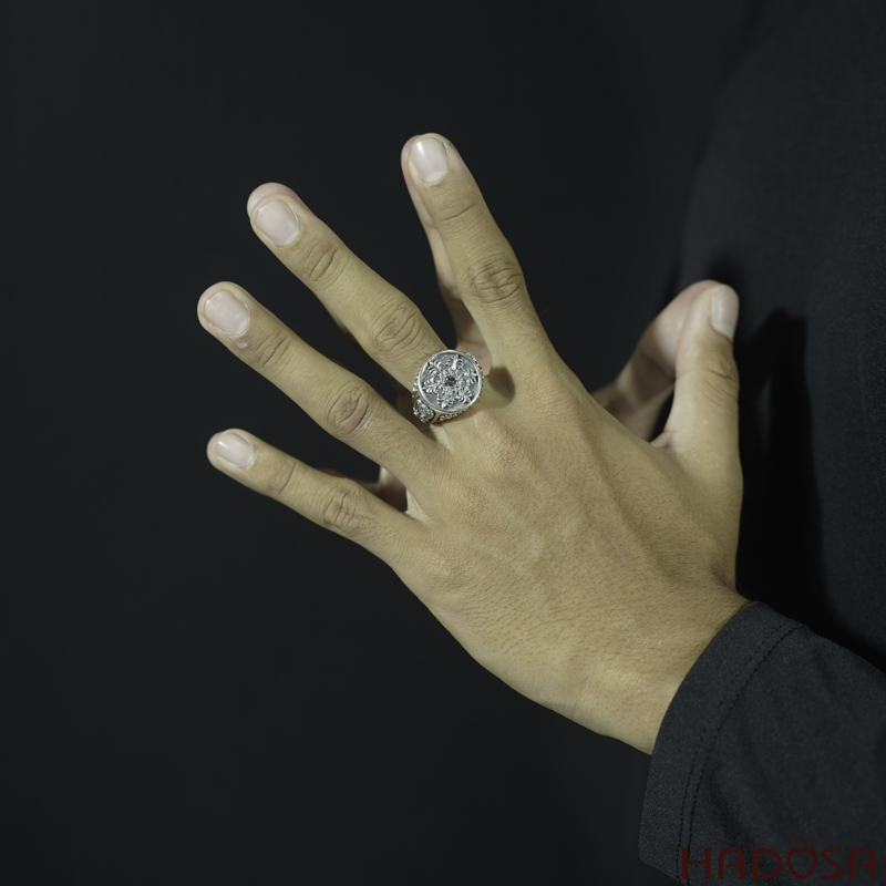 Nhẫn bạc nam bông tuyết