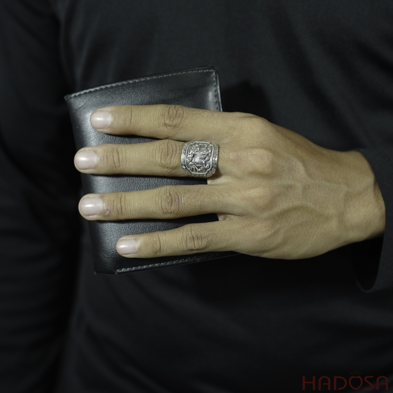 Nhẫn bạc thái nam Kỳ Lân