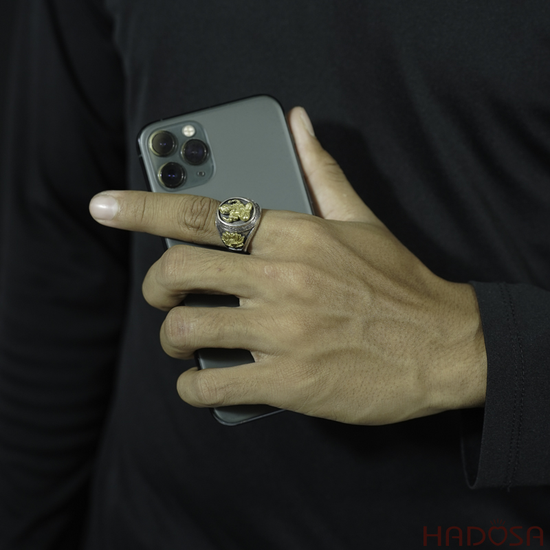 Nhẫn nam bạc Thái Voi Thần Ganesha