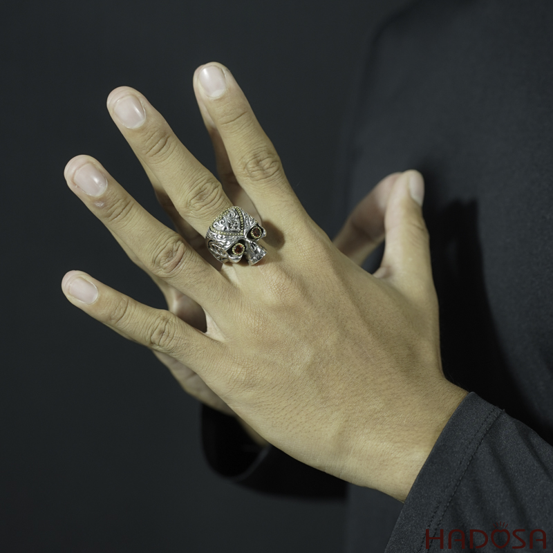 Nhẫn bạc đầu lâu bạc Thái