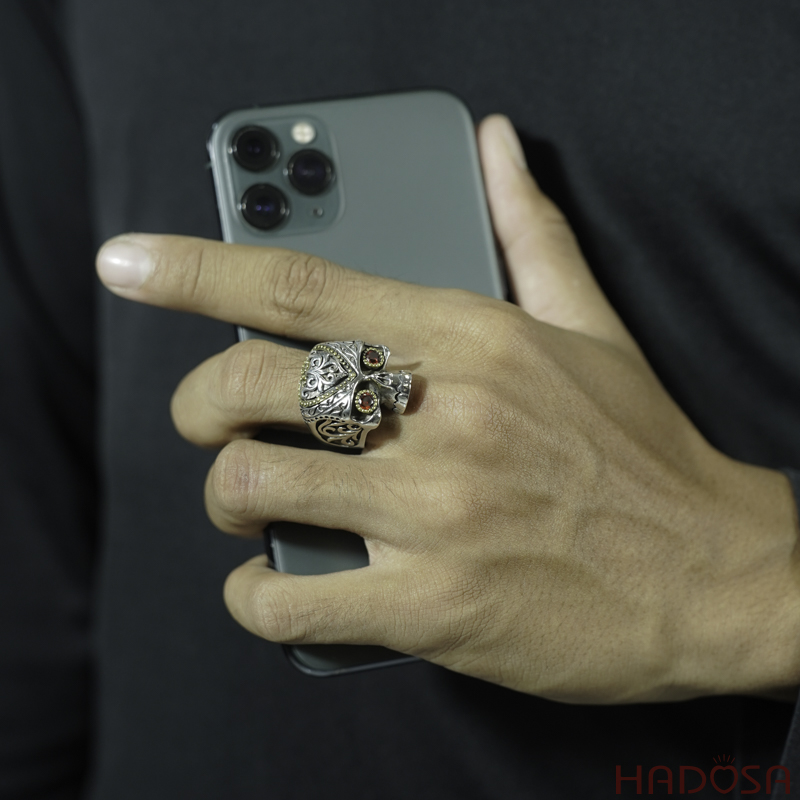 Nhẫn bạc đầu lâu bạc Thái