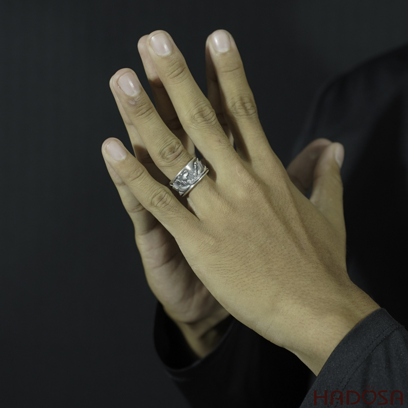 Nhẫn bạc Thái Hoa Mẫu Đơn