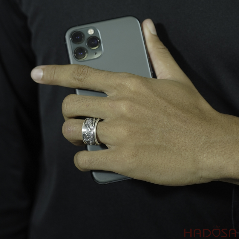 Nhẫn bạc Thái Hoa Mẫu Đơn