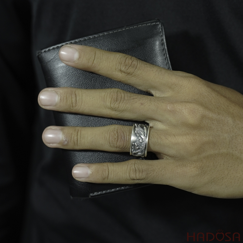 Nhẫn bạc Thái Hoa Mẫu Đơn