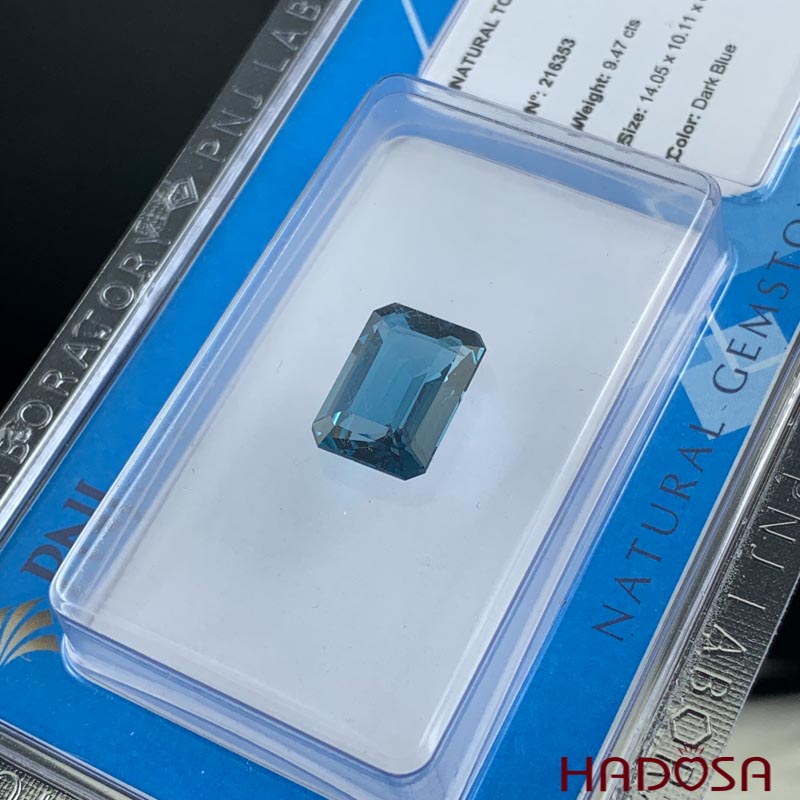 Topaz London chữ nhật 10*14mm