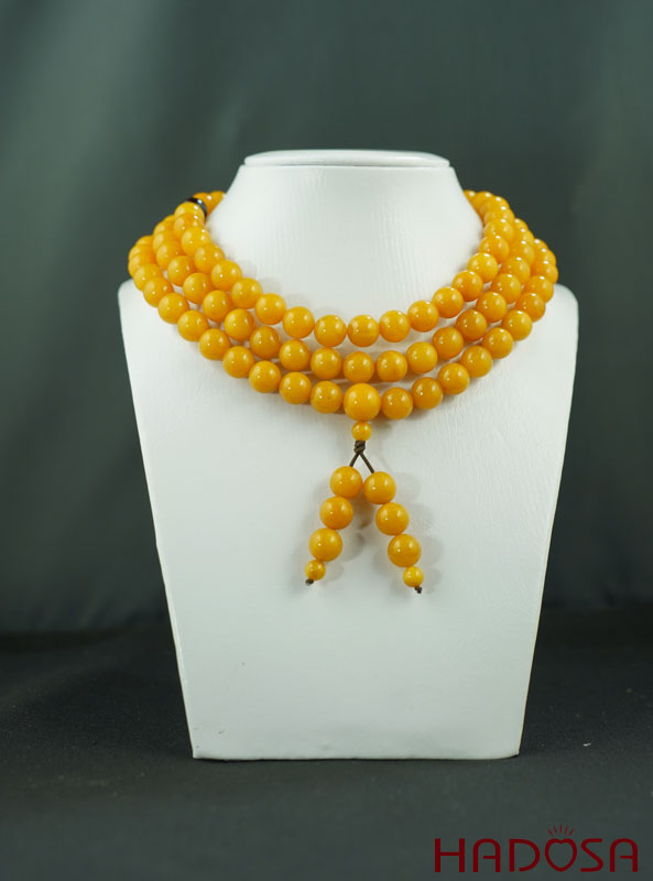 Tràng 108 hạt Hổ Phách Baltic mật lạp 11mm