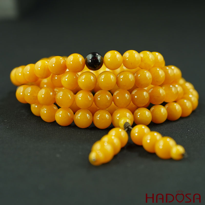 Tràng 108 hạt Hổ Phách Baltic mật lạp 11mm