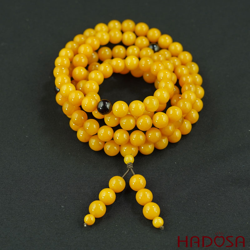 Tràng 108 hạt Hổ Phách Baltic mật lạp 11mm