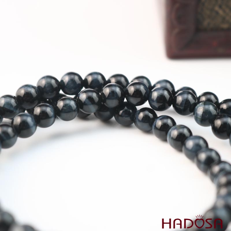 Tràng 108 hạt Thạch anh mắt chim ưng 6mm