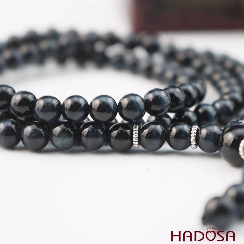 Tràng 108 hạt Thạch anh mắt chim ưng 6mm