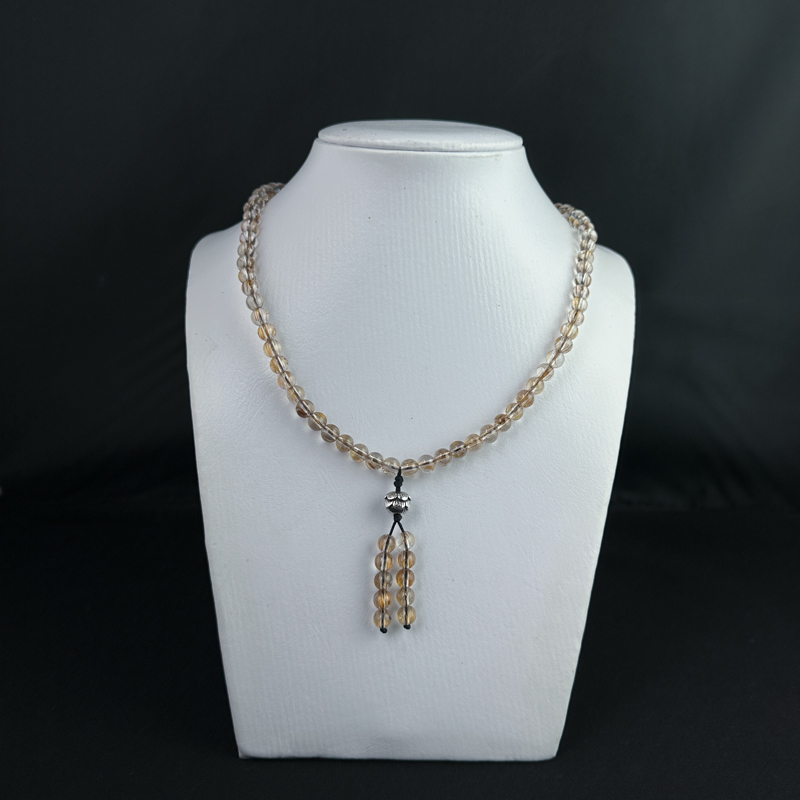 Tràng hạt 108 hạt Thạch anh tóc đồng 6mm chuẩn 6A