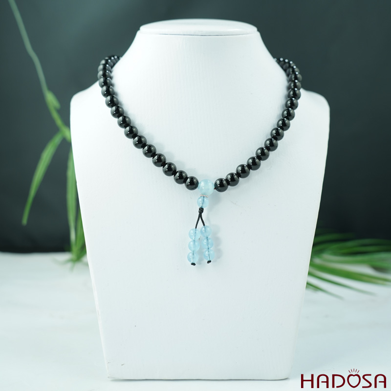 Tràng hạt Thạch anh đen 8mm 108 hạt