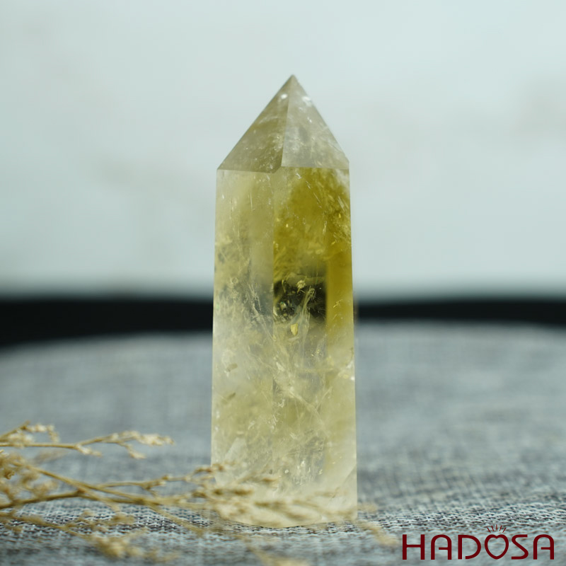 Trụ thạch anh thach anh vàng 10cm 5A