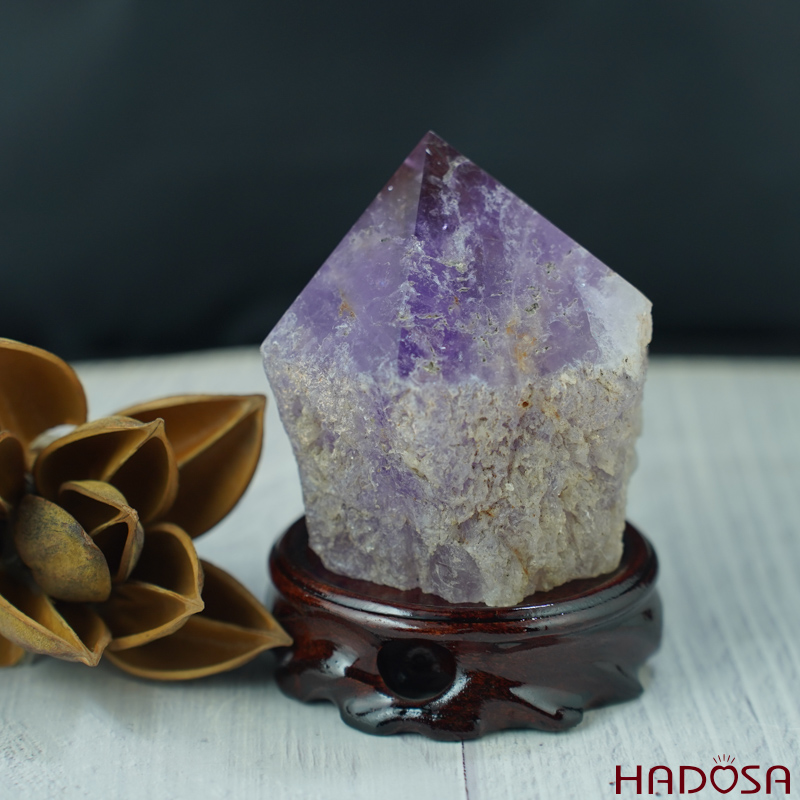 Trụ thạch anh tím 4A 9cm