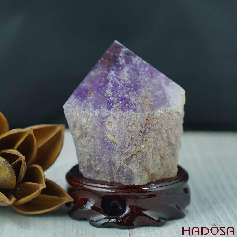 Trụ thạch anh tím 4A 9cm