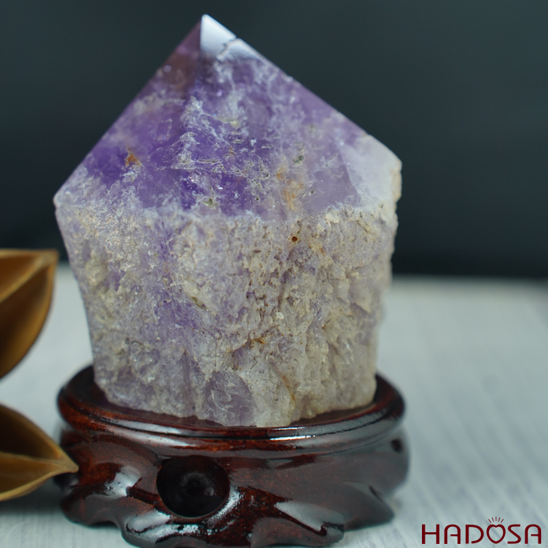 Trụ thạch anh tím 4A 9cm