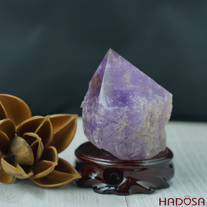 Trụ thạch anh tím 4A 9cm