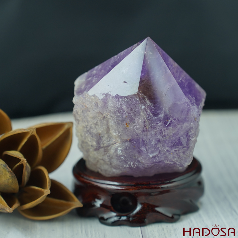 Trụ thạch anh tím 4A 9cm