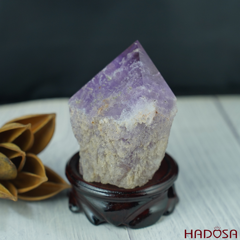 Trụ thạch anh tím 4A 9cm