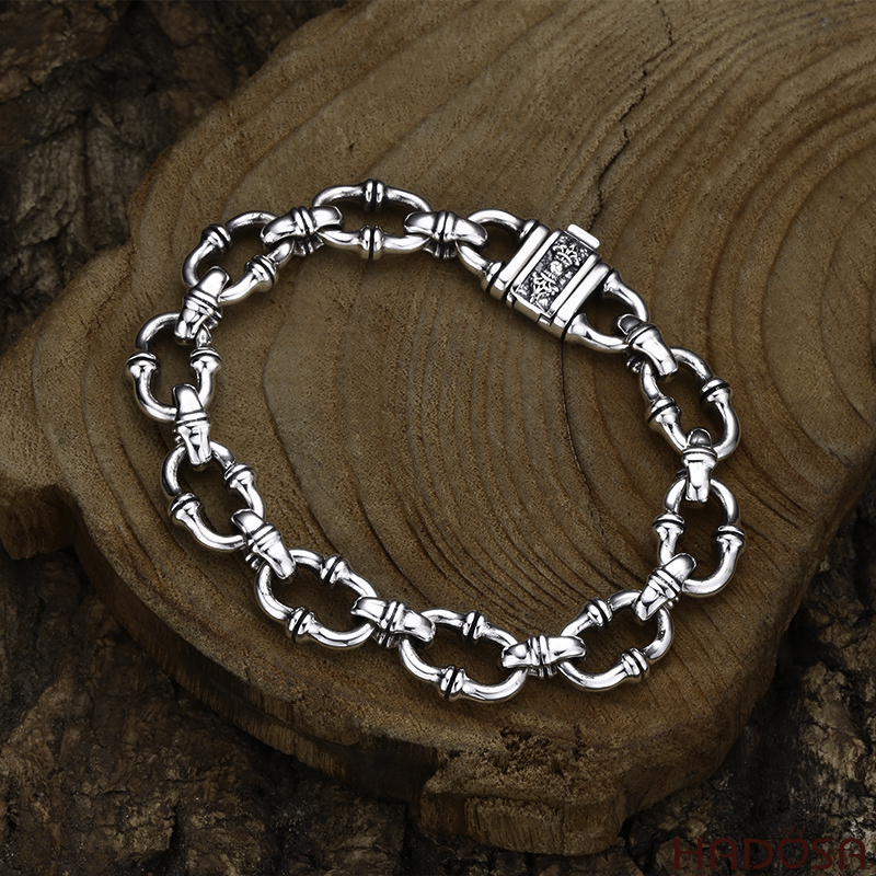 Lắc Tay Nam Bạc Thái Mắt Xích Lớn 20cm