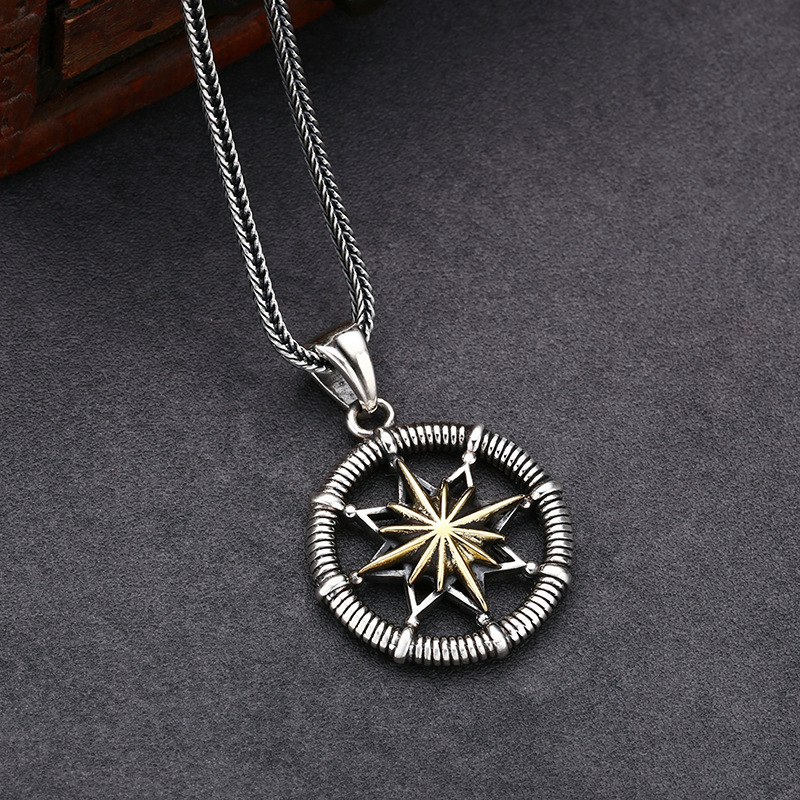 Mặt dây chuyền Mặt trời nam bạc Thái